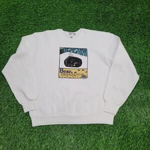 Vintage 1991 Bear Sweatshirt Womens Large 21x23 Cropped USA